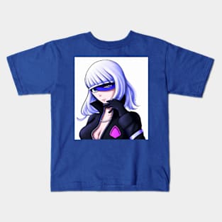 Anime Girl with Retro Sunglasses Kids T-Shirt